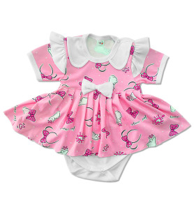 Body - sukienka z krótkim rękawem Kołnierzyk Mickey 74 cm
