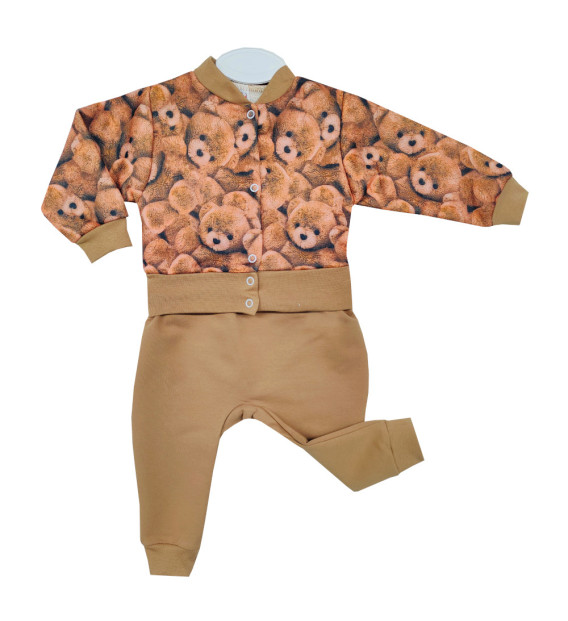 Dres niemowlęcy Misie Beż  62 - 86 cm