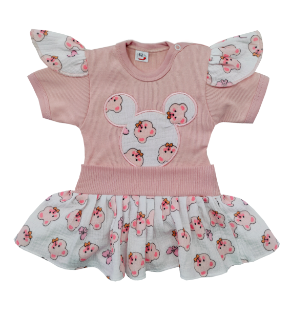 Komplet letni muślin 62 - 86 cm  Misie