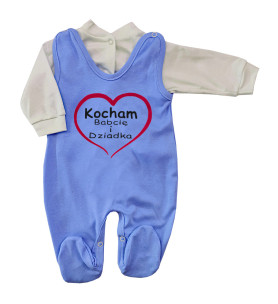 Komplet śpioch + kaftan bawełniany Kocham babcię i dziadka