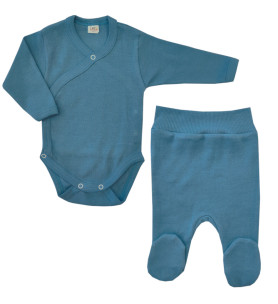 Komplet body kopertowe + półśpioch Prążek Niebo
