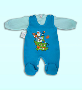 Komplet śpioch + kaftan bawełniany Marynarz