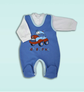  Komplet śpioch + kaftan bawełniany Auto