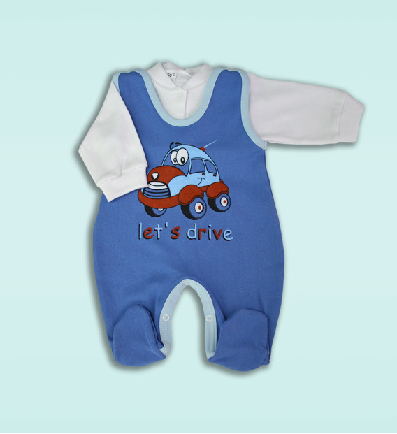  Komplet śpioch + kaftan bawełniany Auto