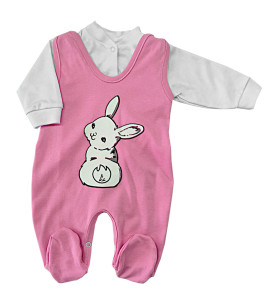  Komplet śpioch + kaftan bawełniany Zajączek