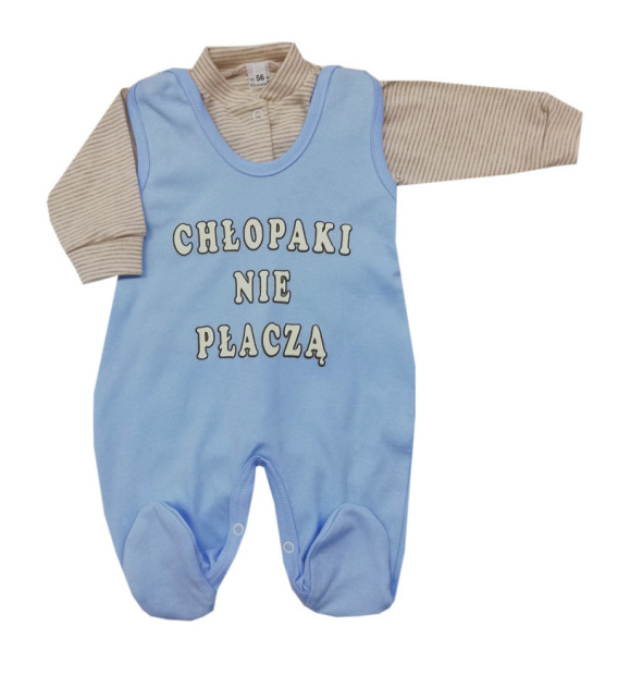 Komplet śpioch + kaftan bawełniany Chłopaki