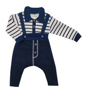 Komplet body + spodenki Szelki Granat