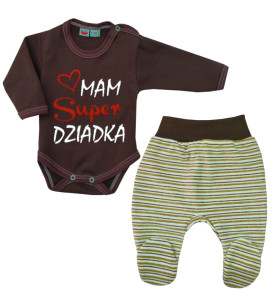 Komplet body + półśpioch Dziadek Welur