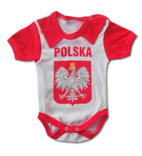 Rampers z kołnierzykiem krótki rękaw Polska
