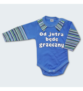 Rampers z kołnierzykiem długi rękaw Grzeczny