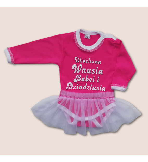 Rampers z falbanką długi rękaw Wnusia Babci i Dziadziusia