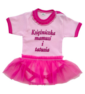 Rampers z falbanką krótki rękaw Księżniczka