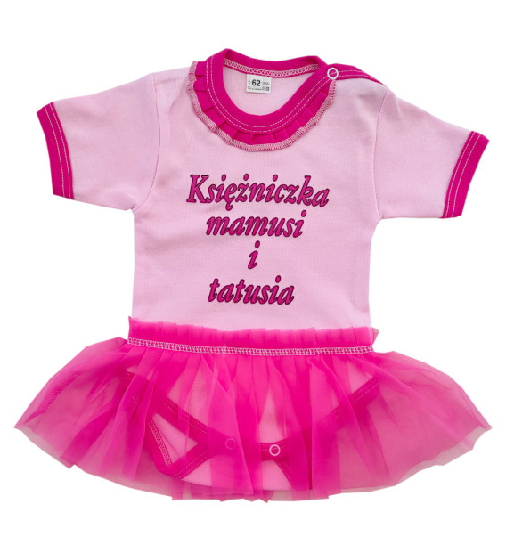 Rampers z falbanką krótki rękaw Księżniczka
