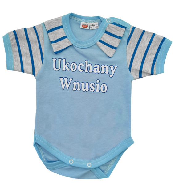Rampers z kołnierzykiem krótki rękaw Ukochany Wnusio