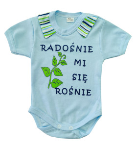 Rampers z kołnierzykiem krótki rękaw Radośnie