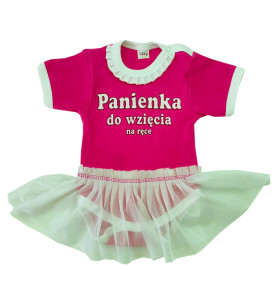 Rampers z falbanką krótki rękaw Panienka