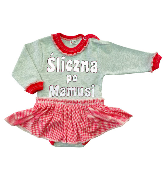 Rampers z falbanką długi rękaw Śliczna