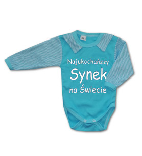 Rampers z kołnierzykiem długi rękaw Najukochańszy